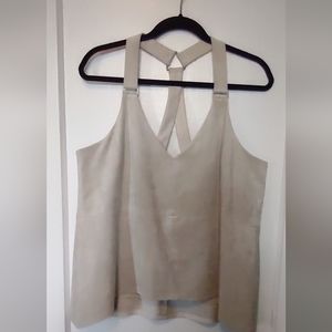 BCBG Tan Suede Tank